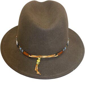 Orvis Fedora Style Wool Hat with Southwestern trim Size XL